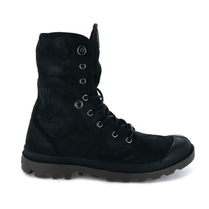 Palladium Pallabrousse BGY WAX Men's Boots Black | UK I015-ZJK